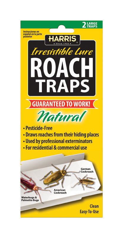 Harris RTRP 2 Pack  Large Roach Traps With Lure