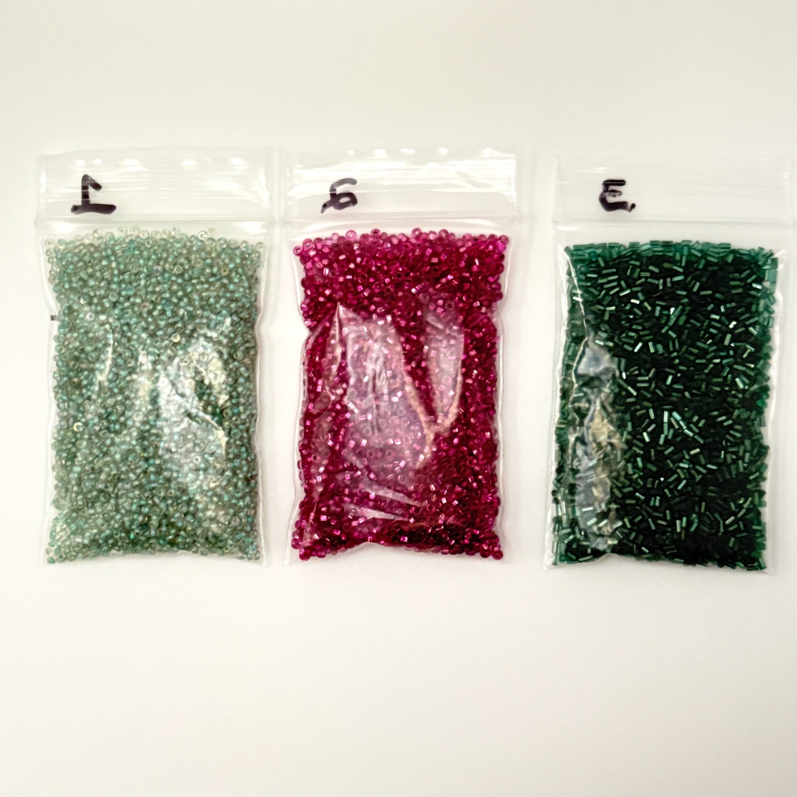 Antique Vintage Glass Seed Bead Lot 1920s-1950s Rare Square Hole Hex Bugle 110g