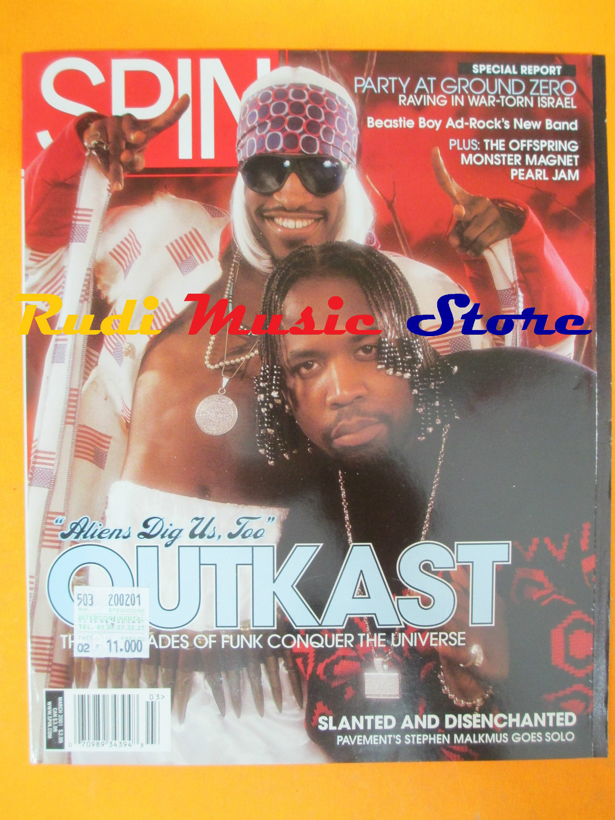 rivista SPIN Marzo 2001 Outkast S.Malkmus Monster Magnet Jason Schwartzman No cd rivista SPIN Marzo 2001 Outkast S.Malkmus Monster Magnet Jason Schwartzman No cd