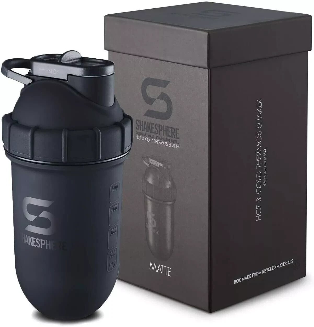 Shakesphere Tumbler Steel Insulated Protein Shaker Bottle -Hot/Cold - 24 oz New