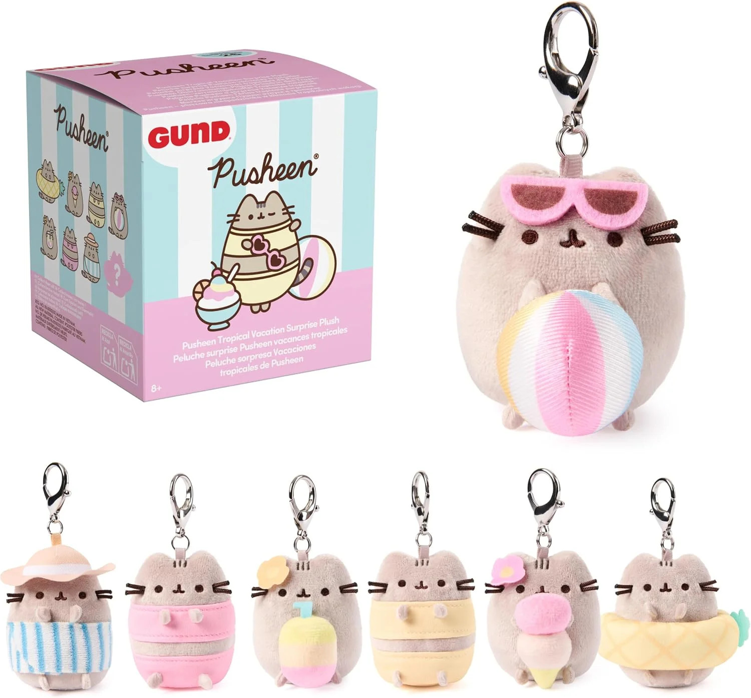 GUND Pusheen Tropical Vacation 3-Inch Surprise Plush (UNbox 1 of 8 Styles)