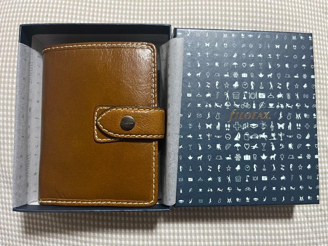 Filofax Malden Mini M5 5-Hole Organizer Ochre Leather with Refills