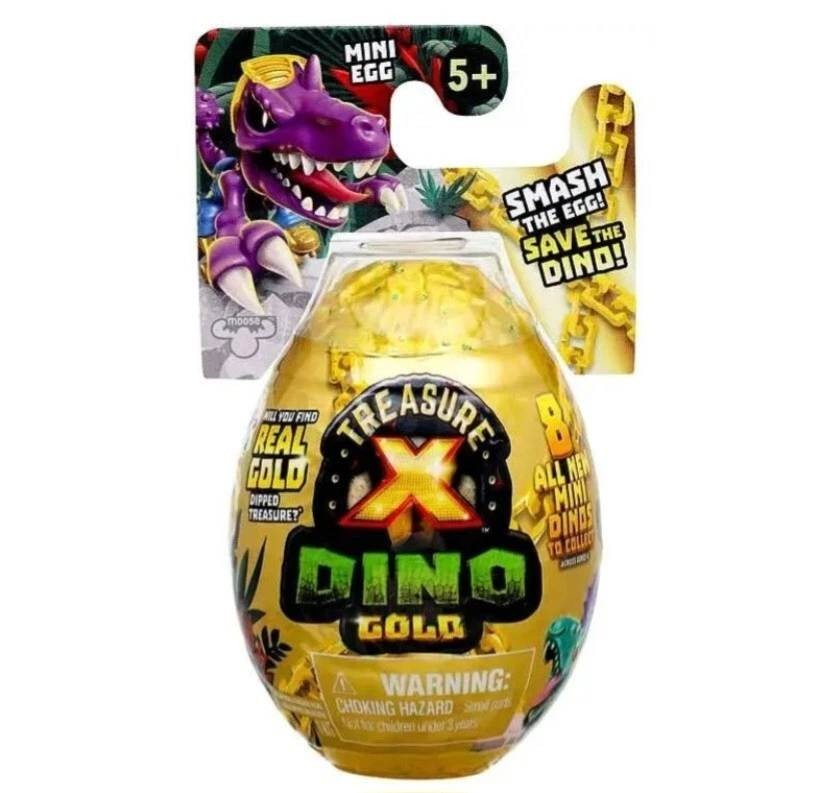 Treasure X Dino: Gold Series Mini Egg Mystery Pack 1/24 Chance GOLD Dipped NEW