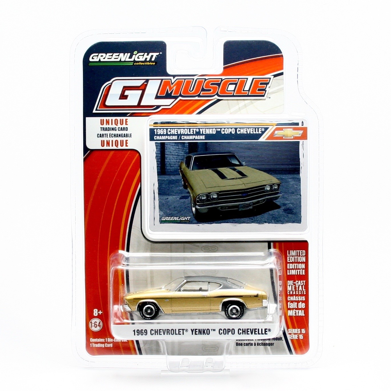 '69 CHEVROLET YENKO COPO CHEVELLE * GL MUSCLE / SERIES 15 * 2016 Greenlight 1:64