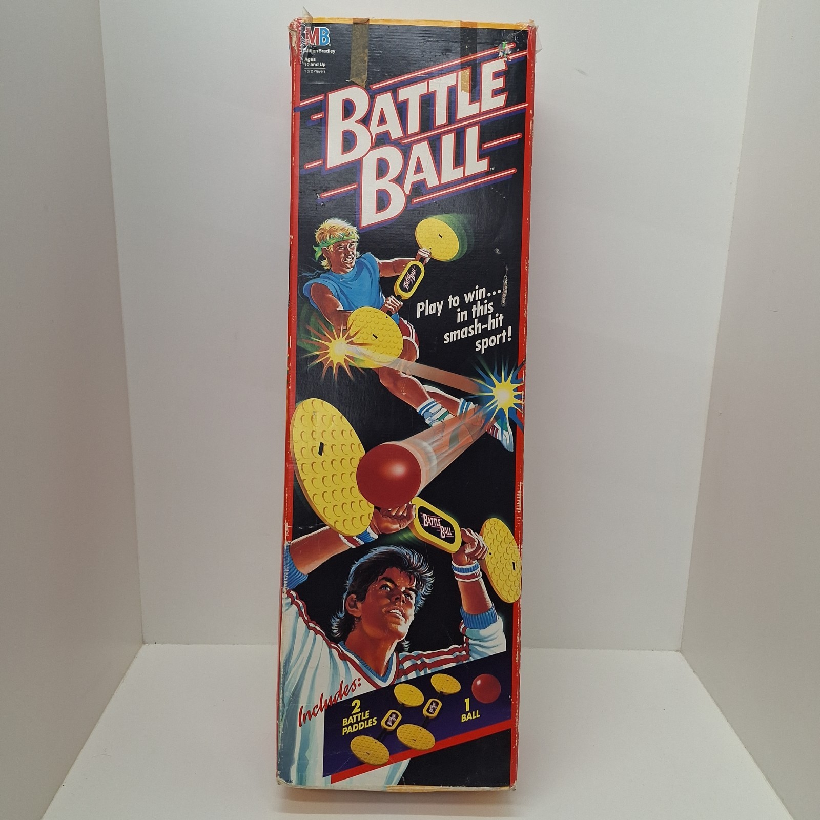 Vintage Battle Ball Game Milton Bradley 1989 Complete With Box 2 Paddles Orange Vintage Battle Ball Game Milton Bradley 1989 Complete With Box 2 Paddles Orange