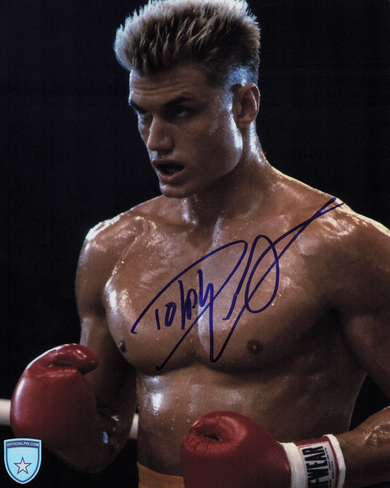 Signed Dolph Lundgren Rocky IV Ivan Drago 8x10 w/ Official Pix COA