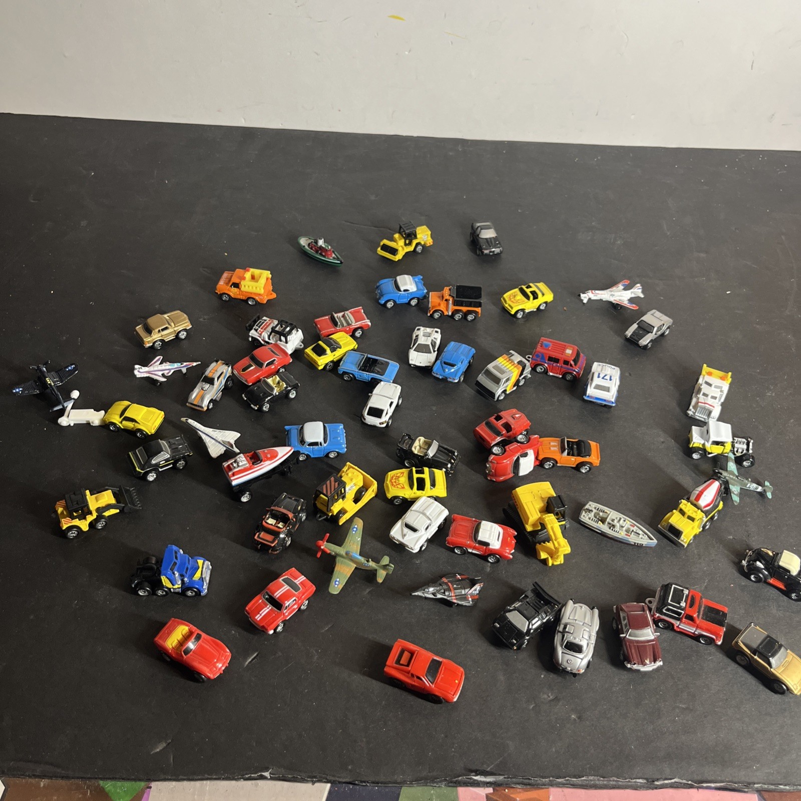 Vintage Micro Machines Lot Cars Trucks Planes Boats Construction Galoob 60+ Pcs