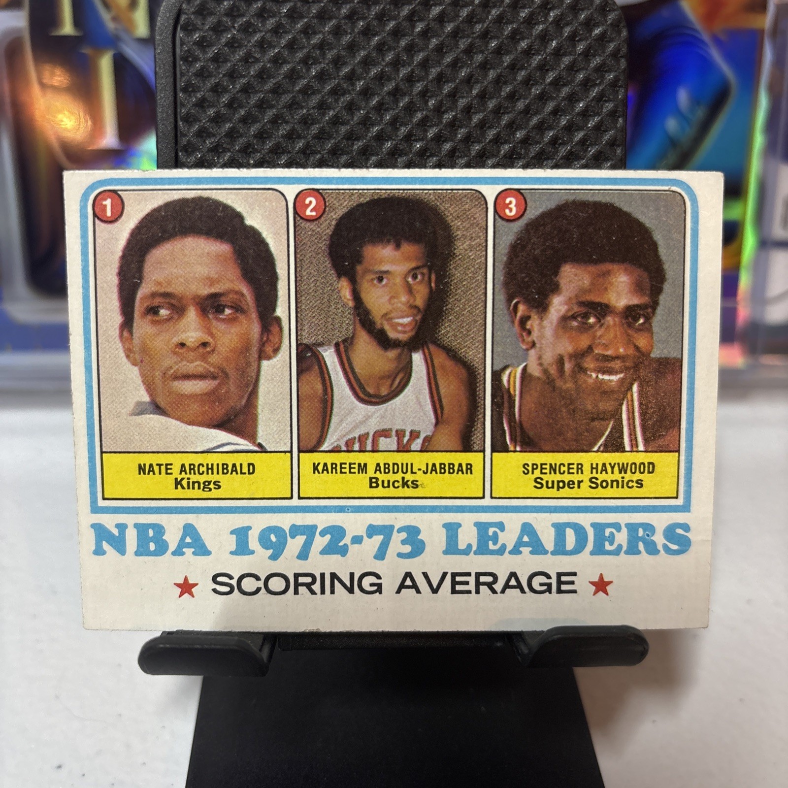1973-74 Topps #154 Nate Archibald / Kareem Abdul-Jabbar / Spencer Haywood LL 1973-74 Topps #154 Nate Archibald / Kareem Abdul-Jabbar / Spencer Haywood LL
