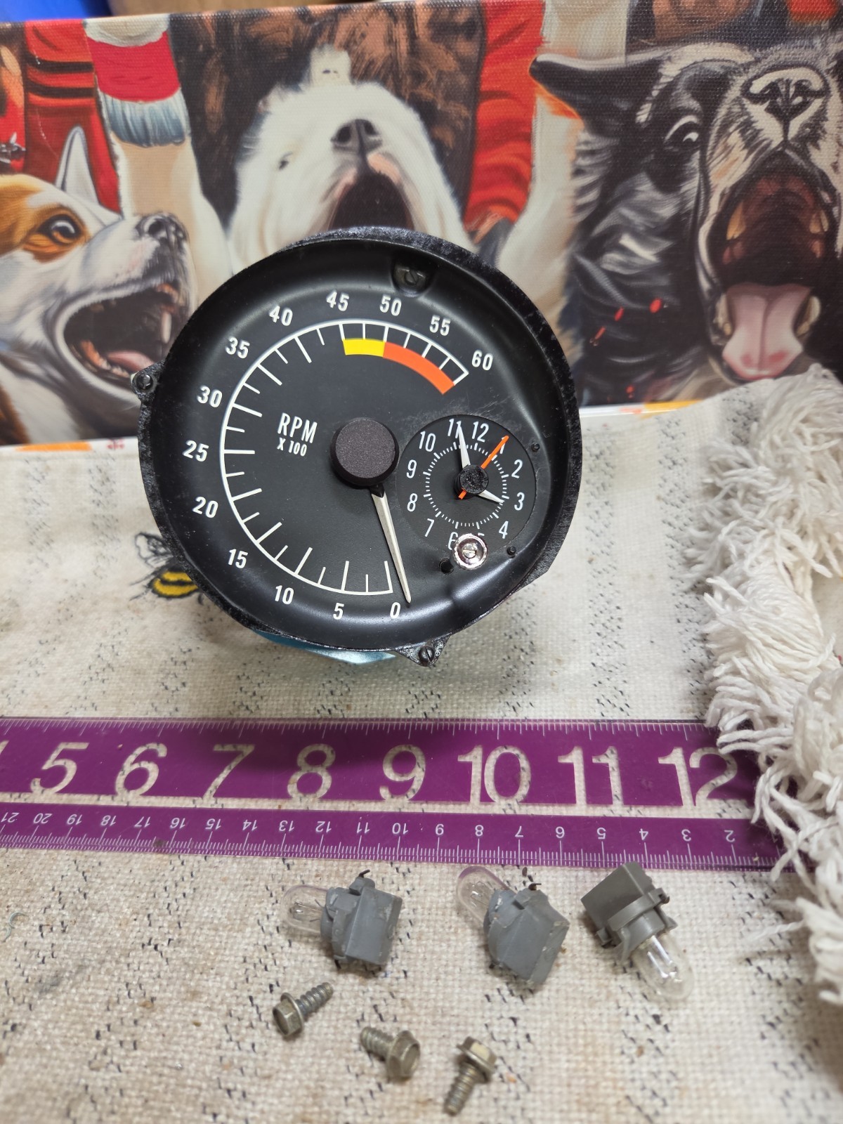 1975-1978 Firebird Trans Am 6,000 RPM Tachometer Clock  Serviced Working 75 76