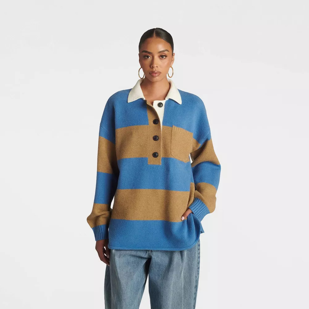 KBB by KAHLANA Women's Long Sleeve 'The Crys Rugby Shirt'