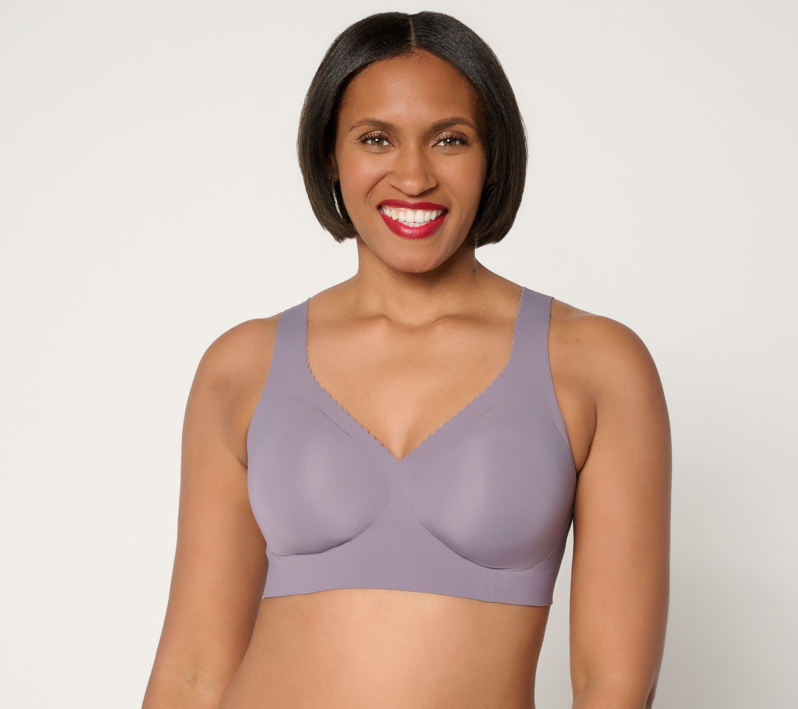 Evelyn & Bobbie Women\'s Bra Sz XL Seamless Wirefree Gray A677303