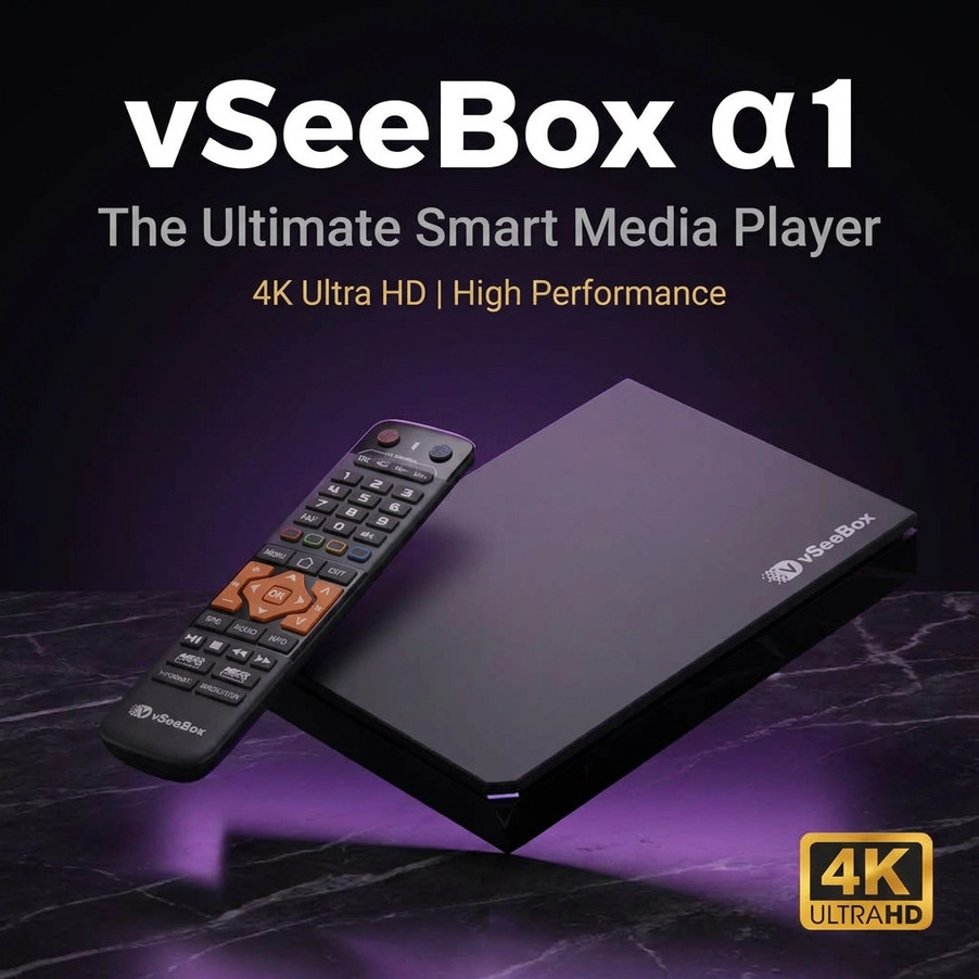 vSeeBox α1 4K Linux Media Player - Same Day Shipping - Authorized Dealer - New