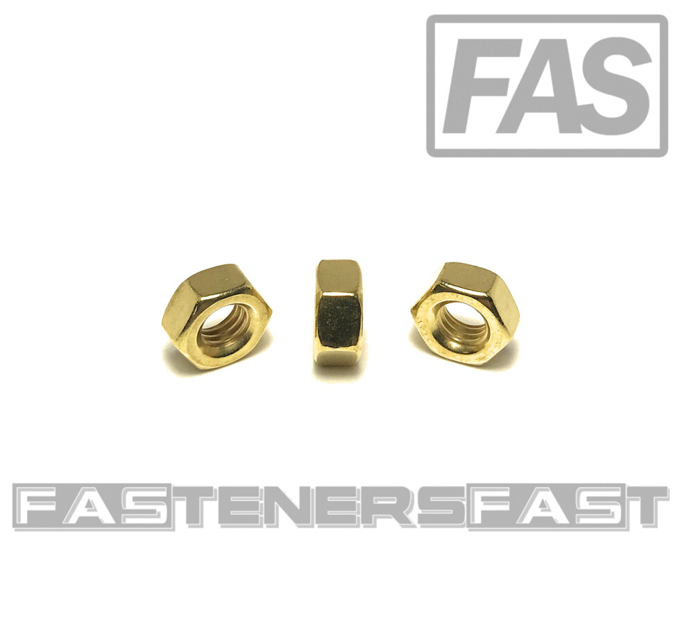 (25) M6-1.00 Solid Brass DIN934 Metric Finished Hex Nut 6mmx1.00mm QTY:25 (25) M6-1.00 Solid Brass DIN934 Metric Finished Hex Nut 6mmx1.00mm QTY:25