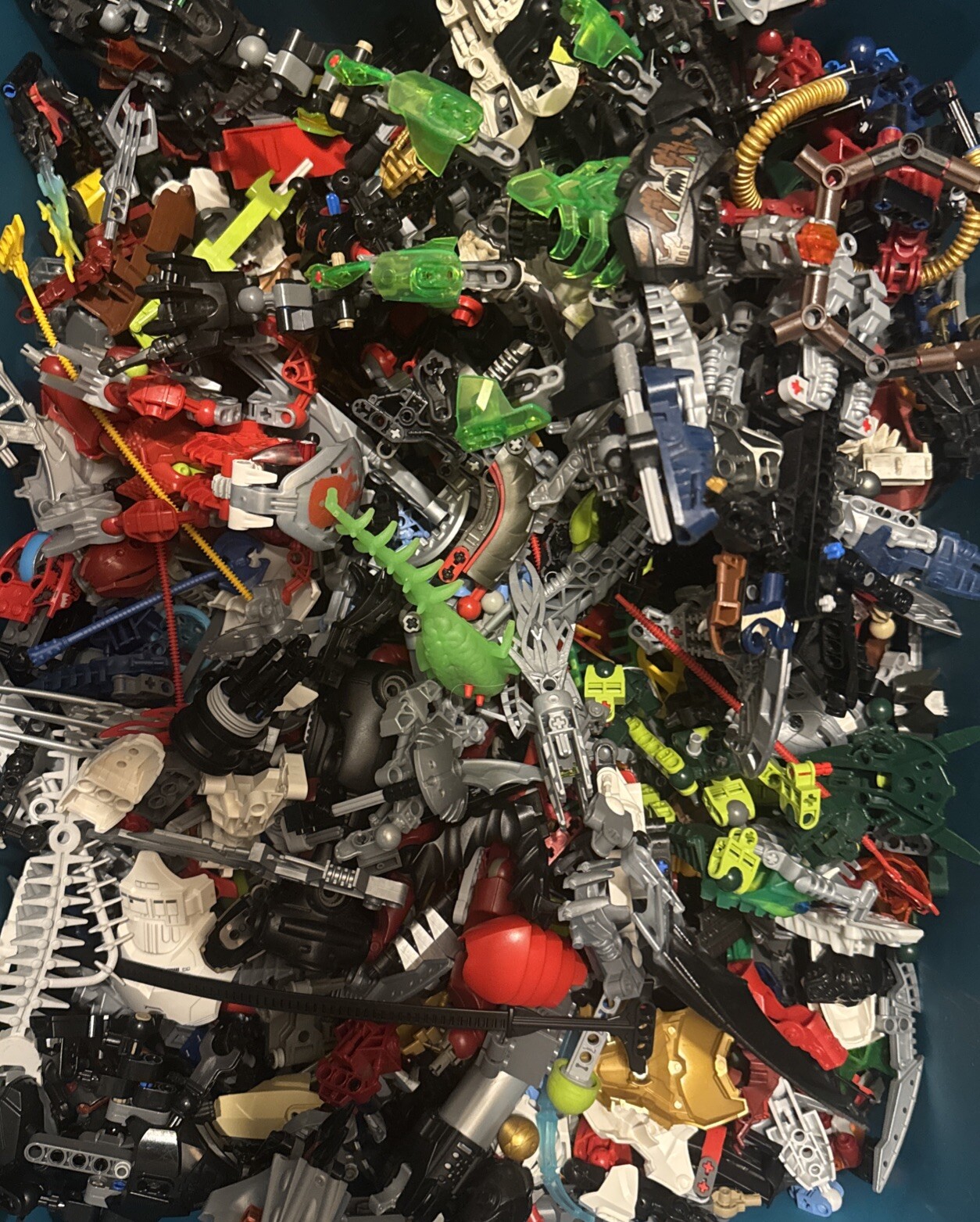 Lego 100 Random Bionicle Technic and/or Hero Factory Pieces Parts Bulk With Mask