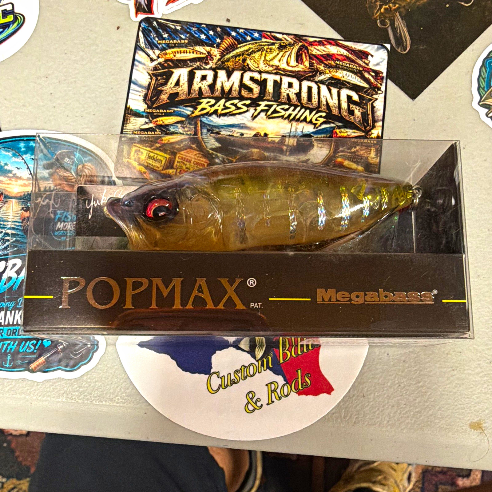 Megabass POPMAX (SP-C) IL MIRAGE Topwater Bass Lure 0ft Green Yellow Blue