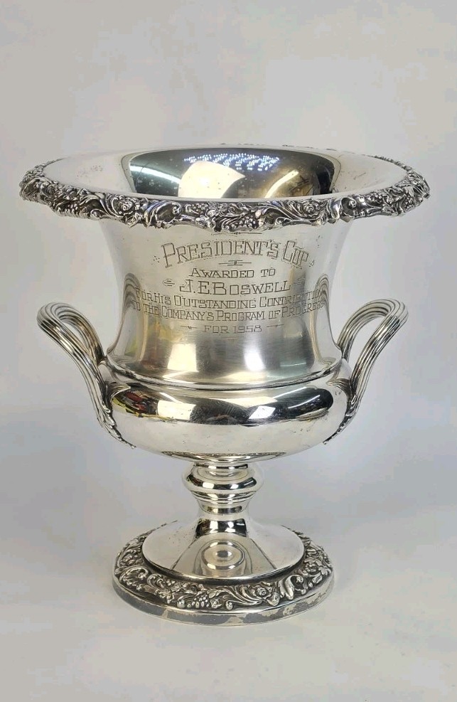 1958 Vintage International Silver Co Champagne Wine Cooler Bucket Trophy Cup 1958 Vintage International Silver Co Champagne Wine Cooler Bucket Trophy Cup