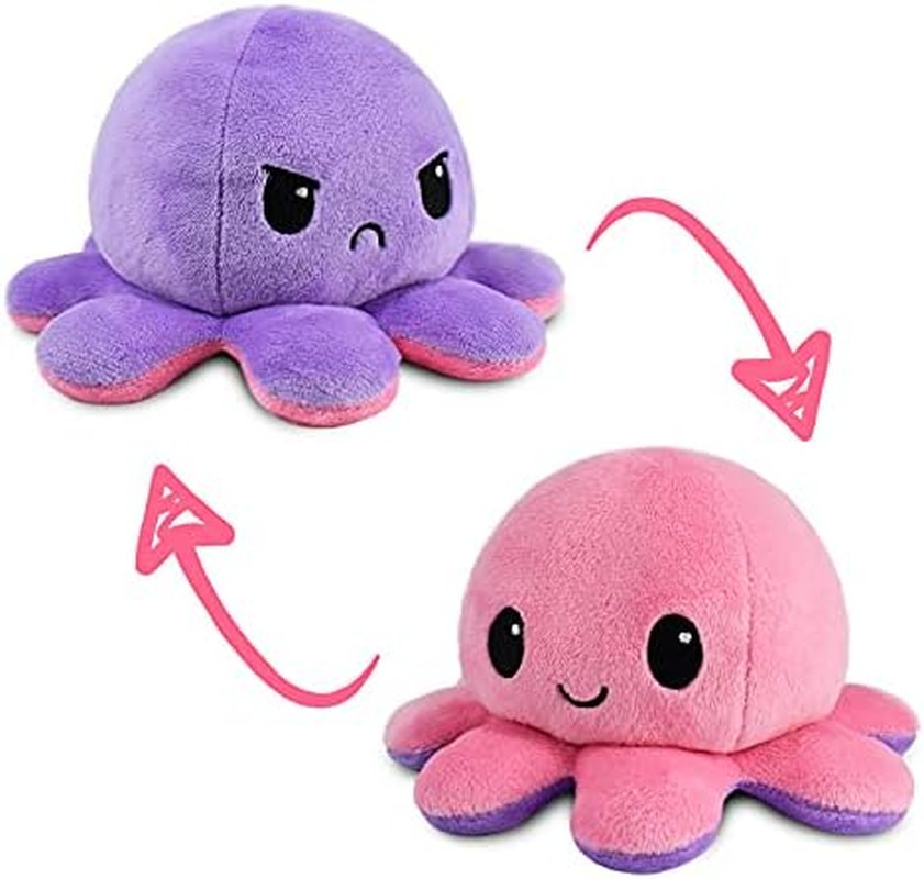 Teeturtle - the Original Reversible Octopus Plushie - Pink + Purple - Cute Senso Teeturtle - the Original Reversible Octopus Plushie - Pink + Purple - Cute Senso