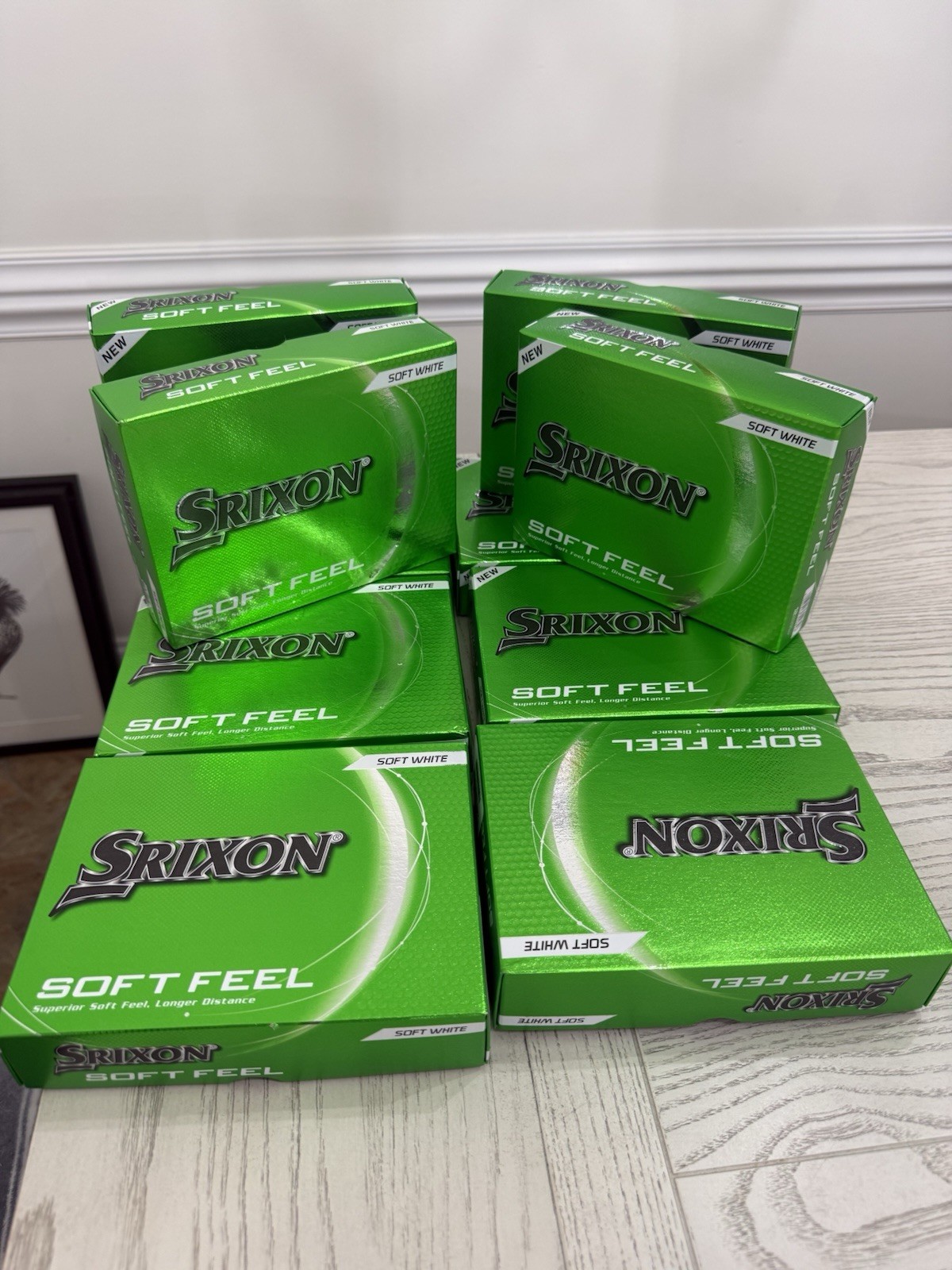 10 Dozen Brand New Srixon Soft Feel White Golf Balls