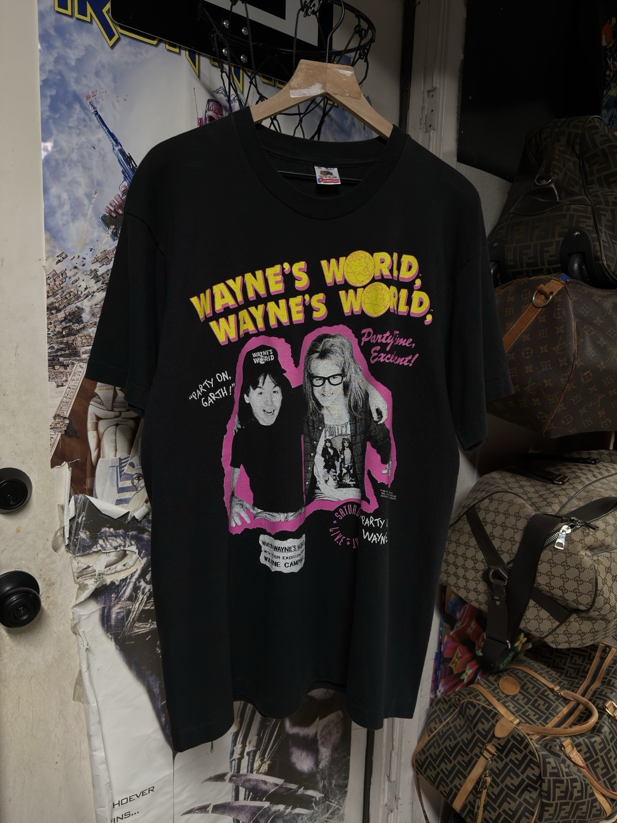 Vintage 1991 Wayne’s World T-Shirt Vtg Movie Promo Tee Size XLarge Vintage 1991 Wayne’s World T-Shirt Vtg Movie Promo Tee Size XLarge