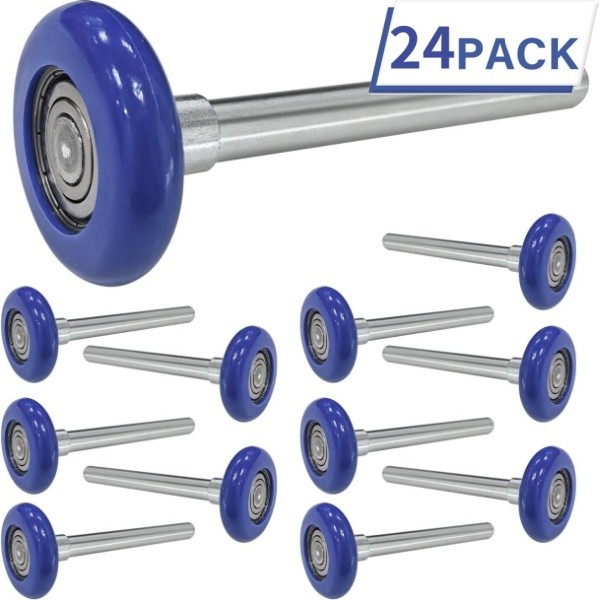 24 Quiet Garage Door Rollers Nylon Door Wheels Replacement With 6200ZZ Bearing