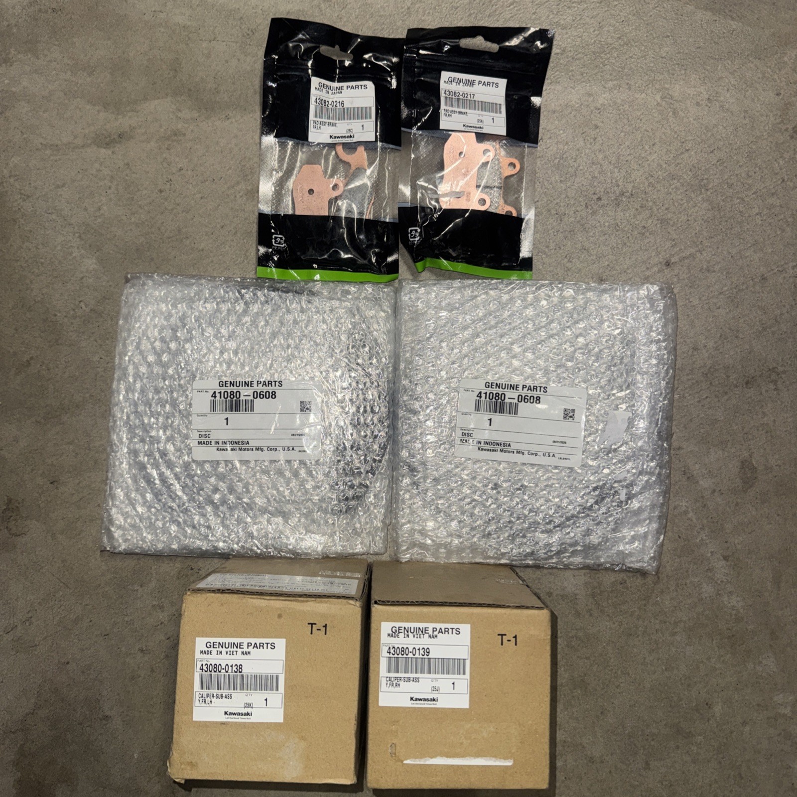 2015-2026 Kawasaki Mule Pro Complete Front Brake Kit Genuine OEM New 2015-2026 Kawasaki Mule Pro Complete Front Brake Kit Genuine OEM New