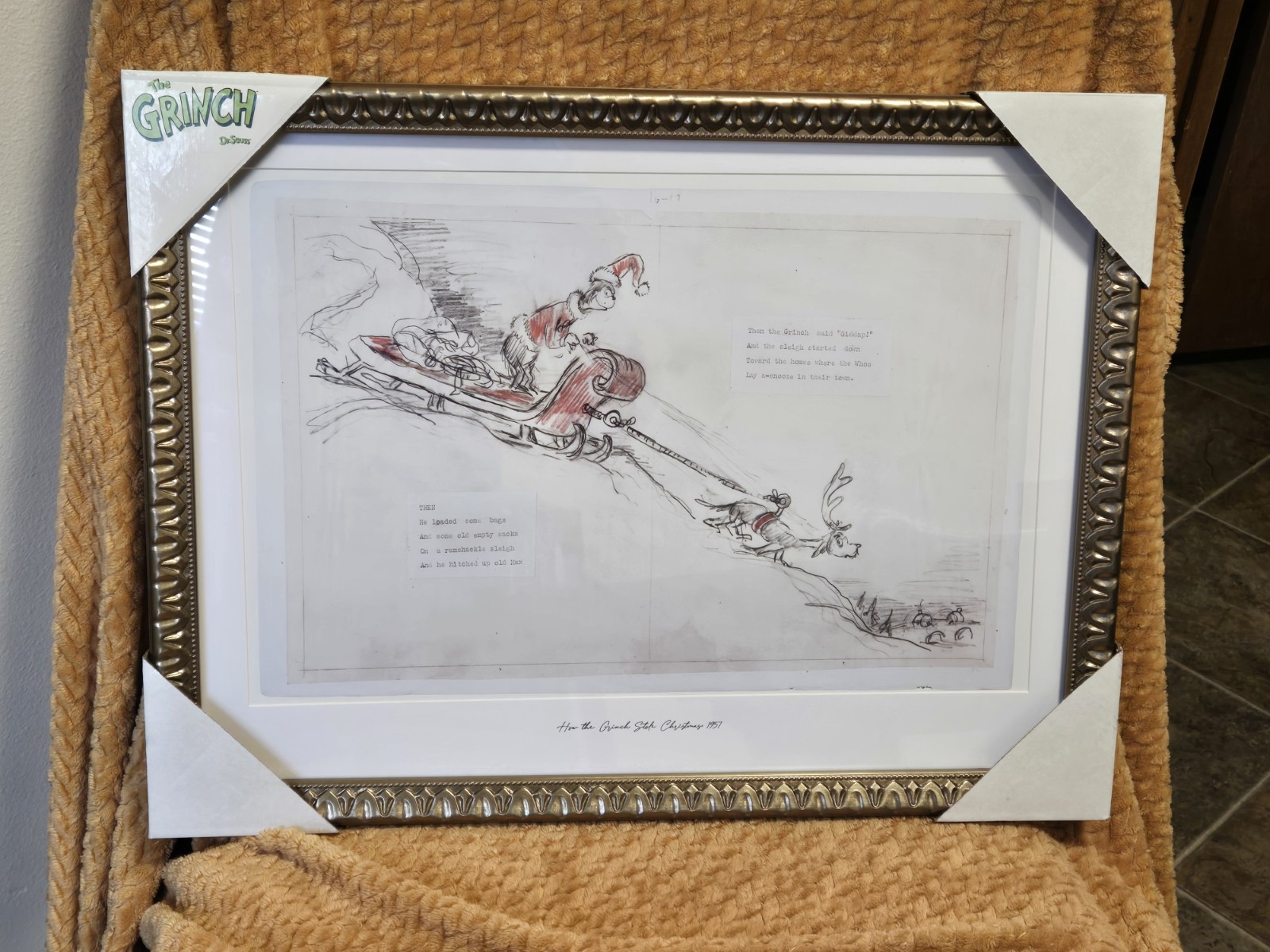Dr Seuss How The Grinch Stole Christmas 1957 Framed Wall Decor Hobby Lobby Art