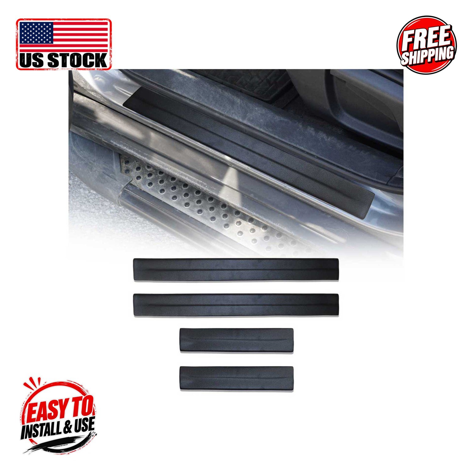 NISSAN X-TRAIL 2014-2017 Door Sill Cover ABS Matte Black 4 Pcs