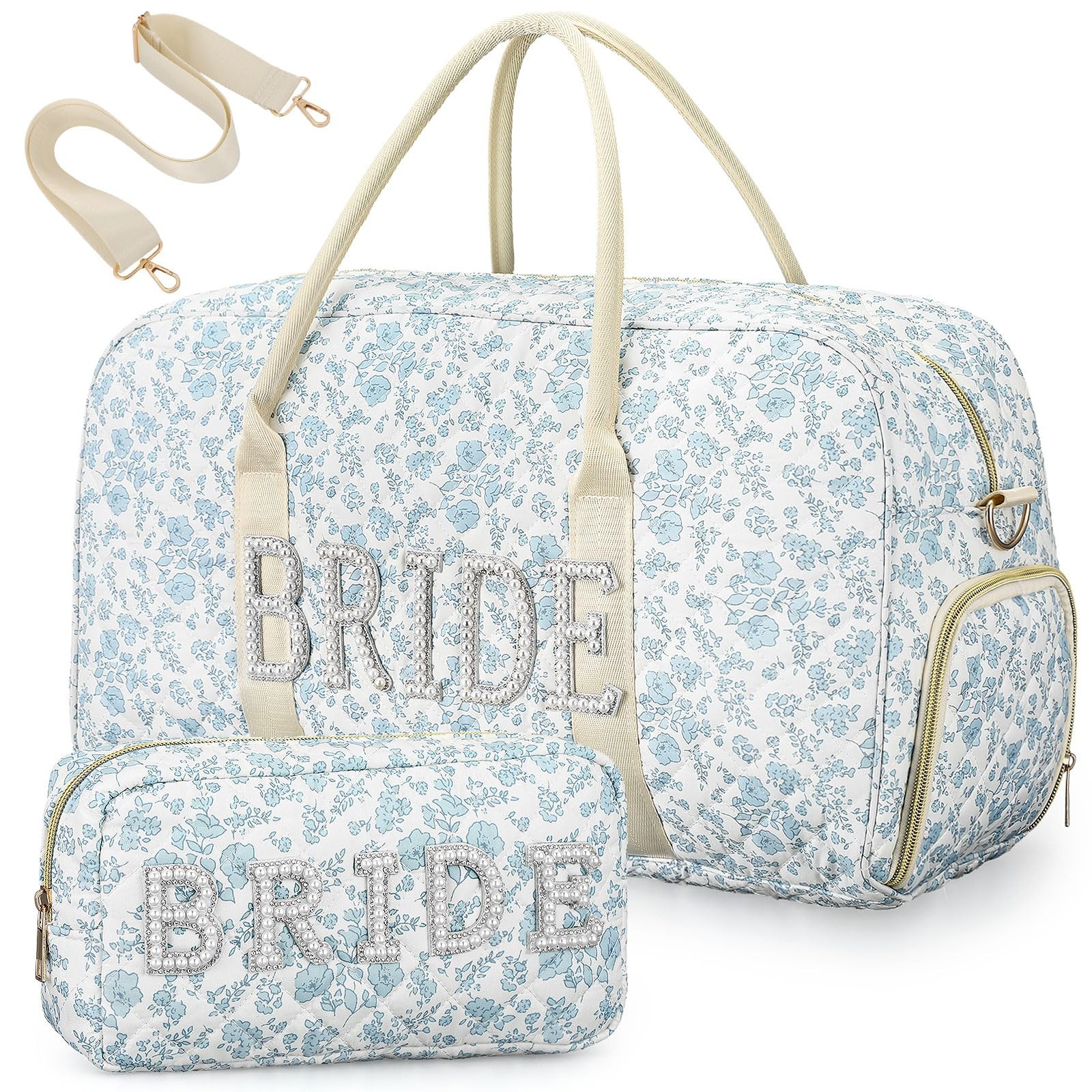 Sadnyy 2 Pcs Sadnyy 2 Pcs Bride Travel Bag with Shoes Compartment