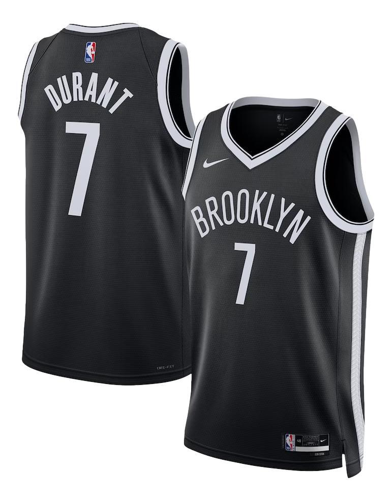 Nike Men's Brooklyn Nets Kevin Durant Black Swingman Jersey DB3563-014 NEW