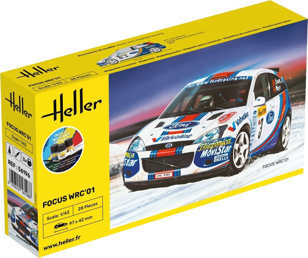 Heller STARTER KIT Ford Focus WRC\'01 in 1:43 #56196