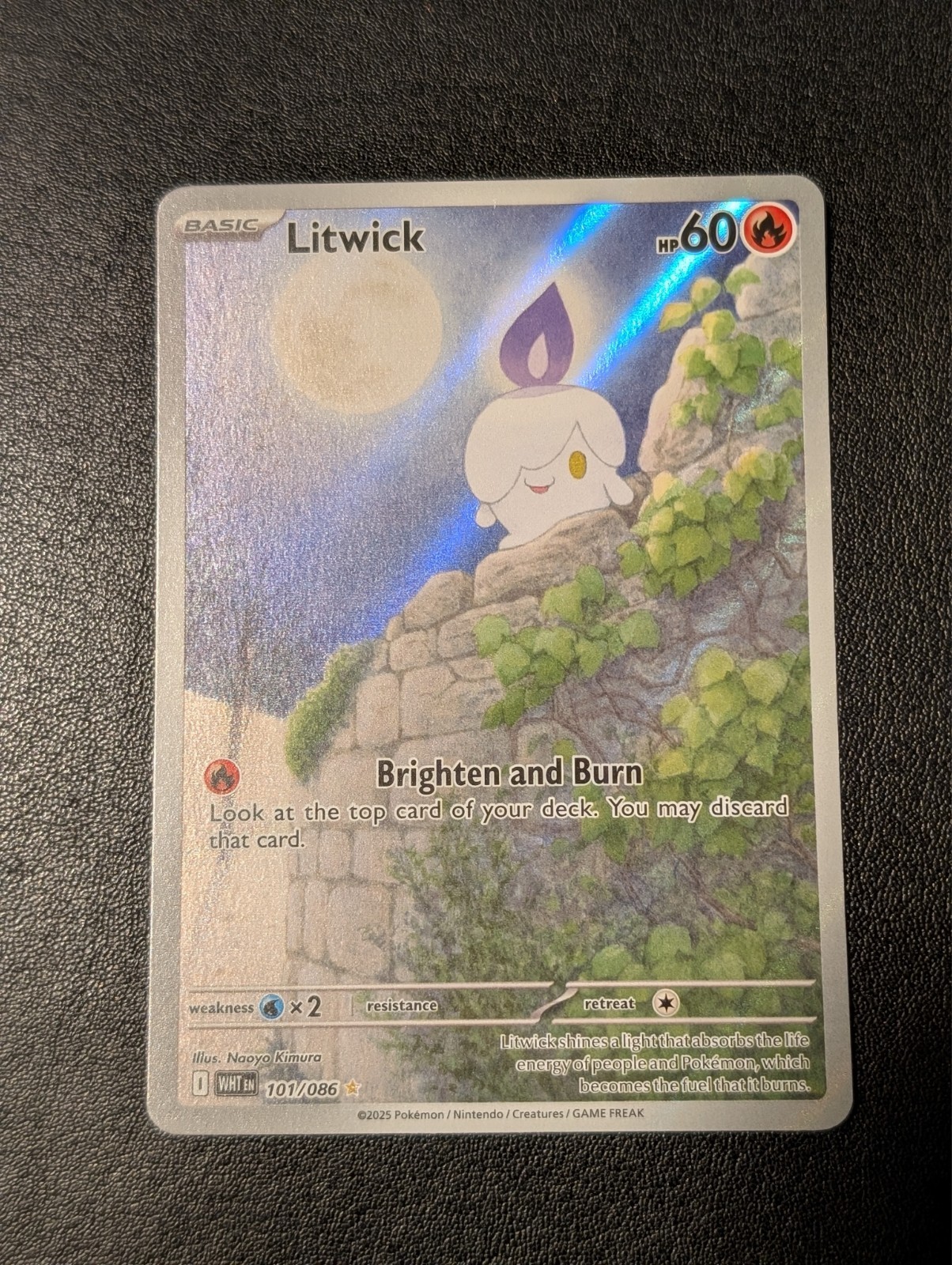 Pokemon TCG Litwick 101/086 White Flare Illustration Rare NM Pokemon TCG Litwick 101/086 White Flare Illustration Rare NM