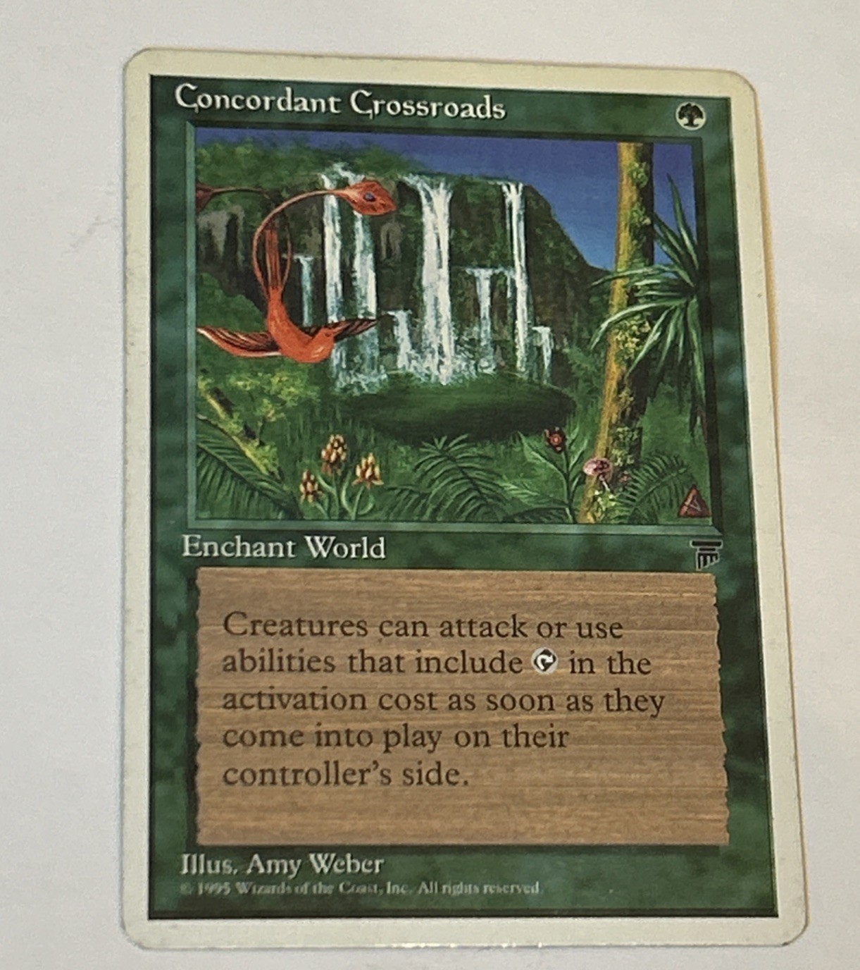 1995 Magic the Gathering Concordant Crossroads Chronicles MTG Amy Weber Legend 1995 Magic the Gathering Concordant Crossroads Chronicles MTG Amy Weber Legend