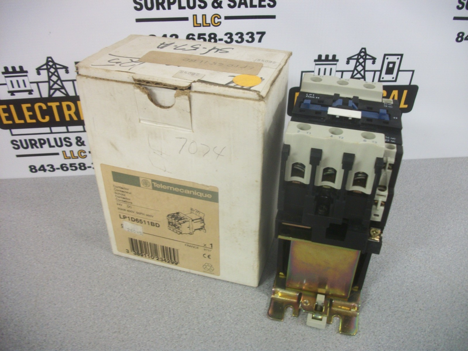 TELEMECANIQUE CONTACTOR LP1D6511BD 80AMP 24VCOIL 3PH 600V 50HP NIB