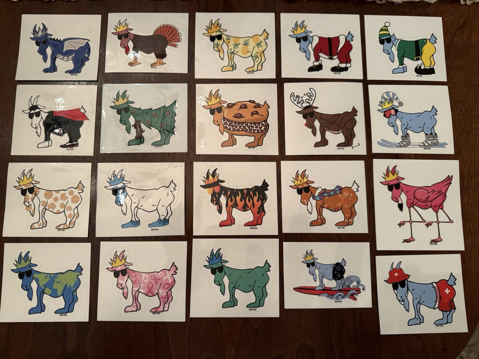 GOAT USA Mystery Pack. 15 Stickers. Brand New. 100% Authentic