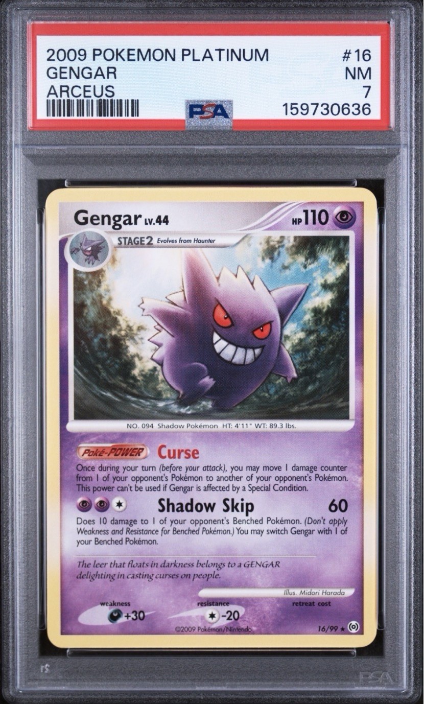 Pokémon TCG Gengar 16/99 Arceus Rare PSA 7 Low Pop CLEAN Pokémon TCG Gengar 16/99 Arceus Rare PSA 7 Low Pop CLEAN