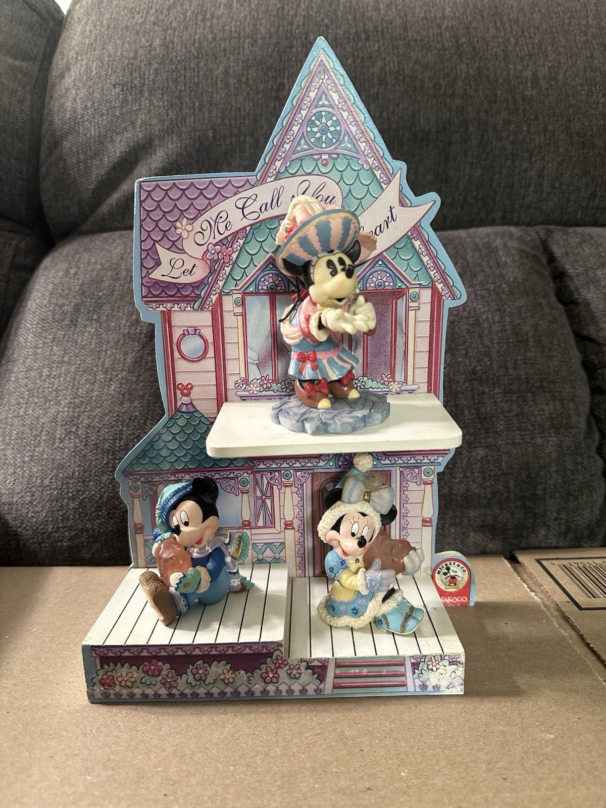 Enesco Disney Mickey & Co Let Me Call You Sweetheart Display With 3 Figurines Enesco Disney Mickey & Co Let Me Call You Sweetheart Display With 3 Figurines