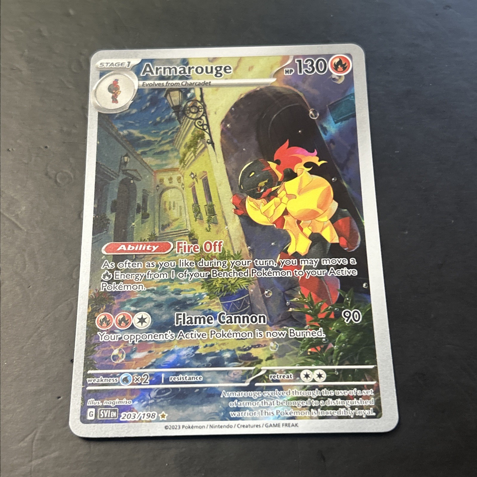 Armarouge 203/198 Illustration Rare Scarlet & Violet Pokemon Holo