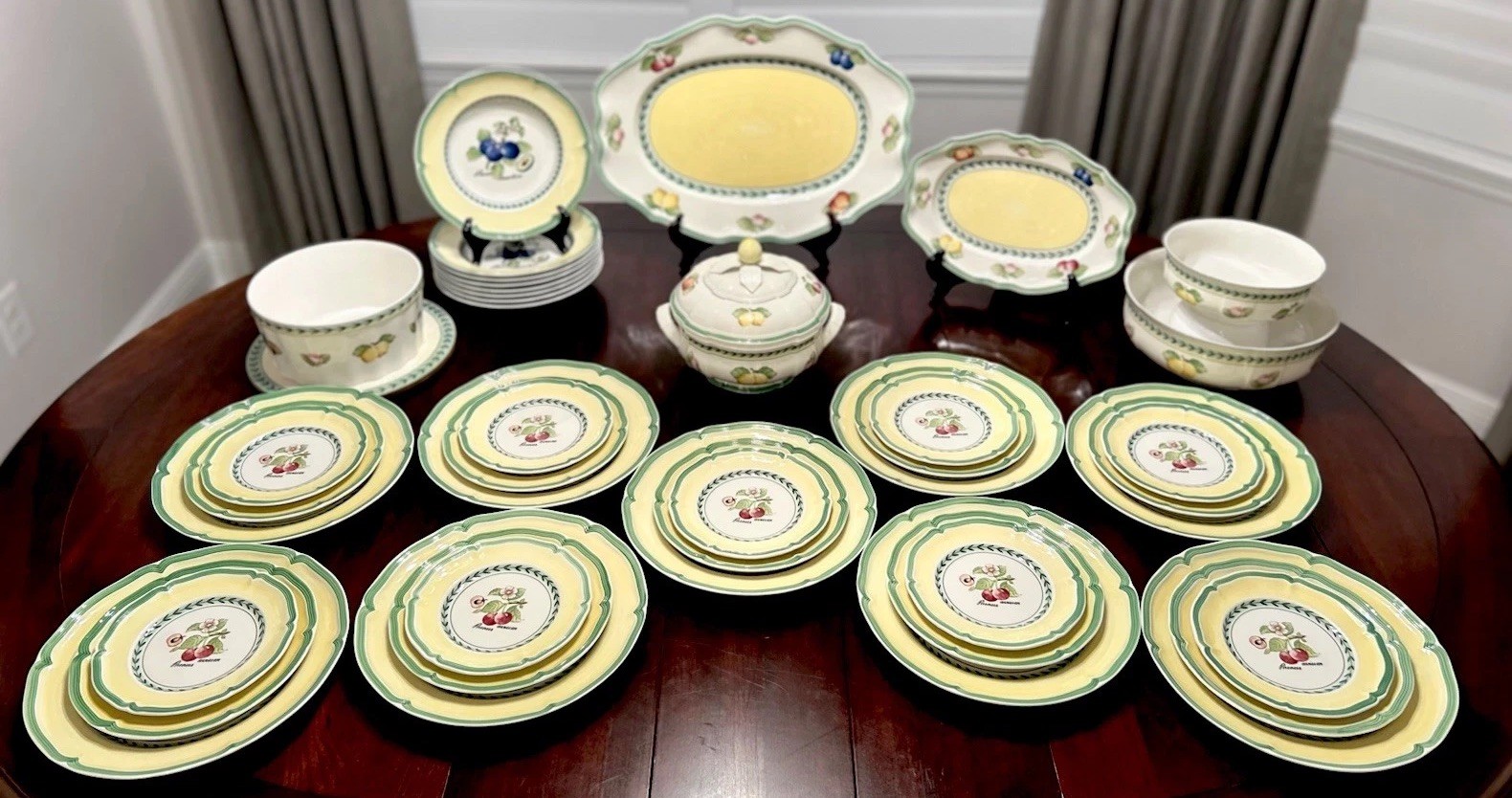 Villeroy & Boch French Garden Valence/Fleurence Dinner Set & Serving 43Pc MINT