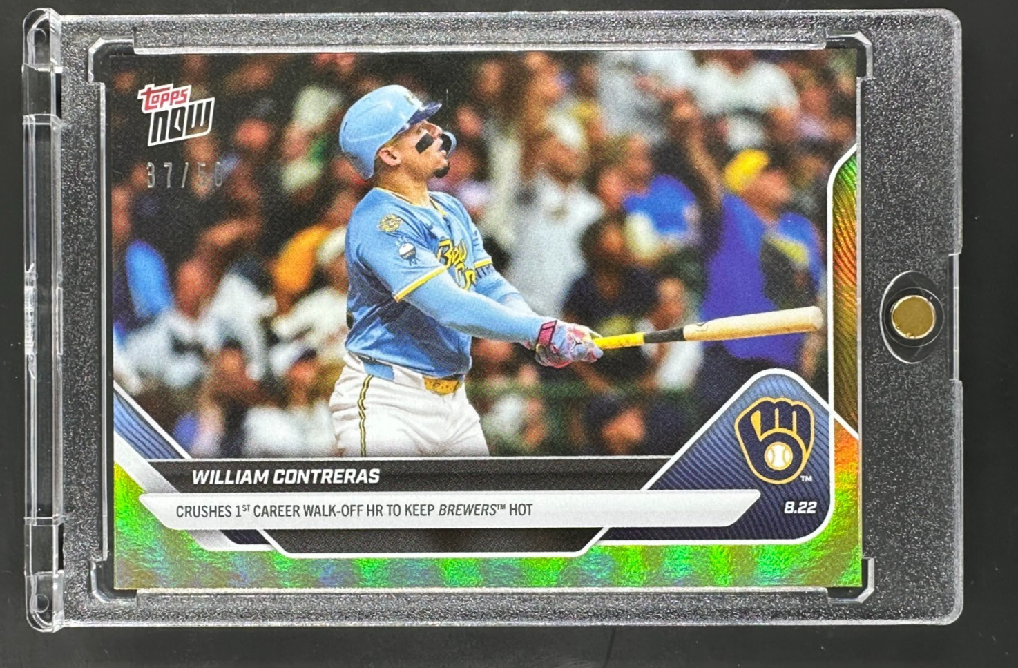 /50 William Contreras GOLD FOIL 2025 Topps NOW Milwaukee Brewers /50 William Contreras GOLD FOIL 2025 Topps NOW Milwaukee Brewers