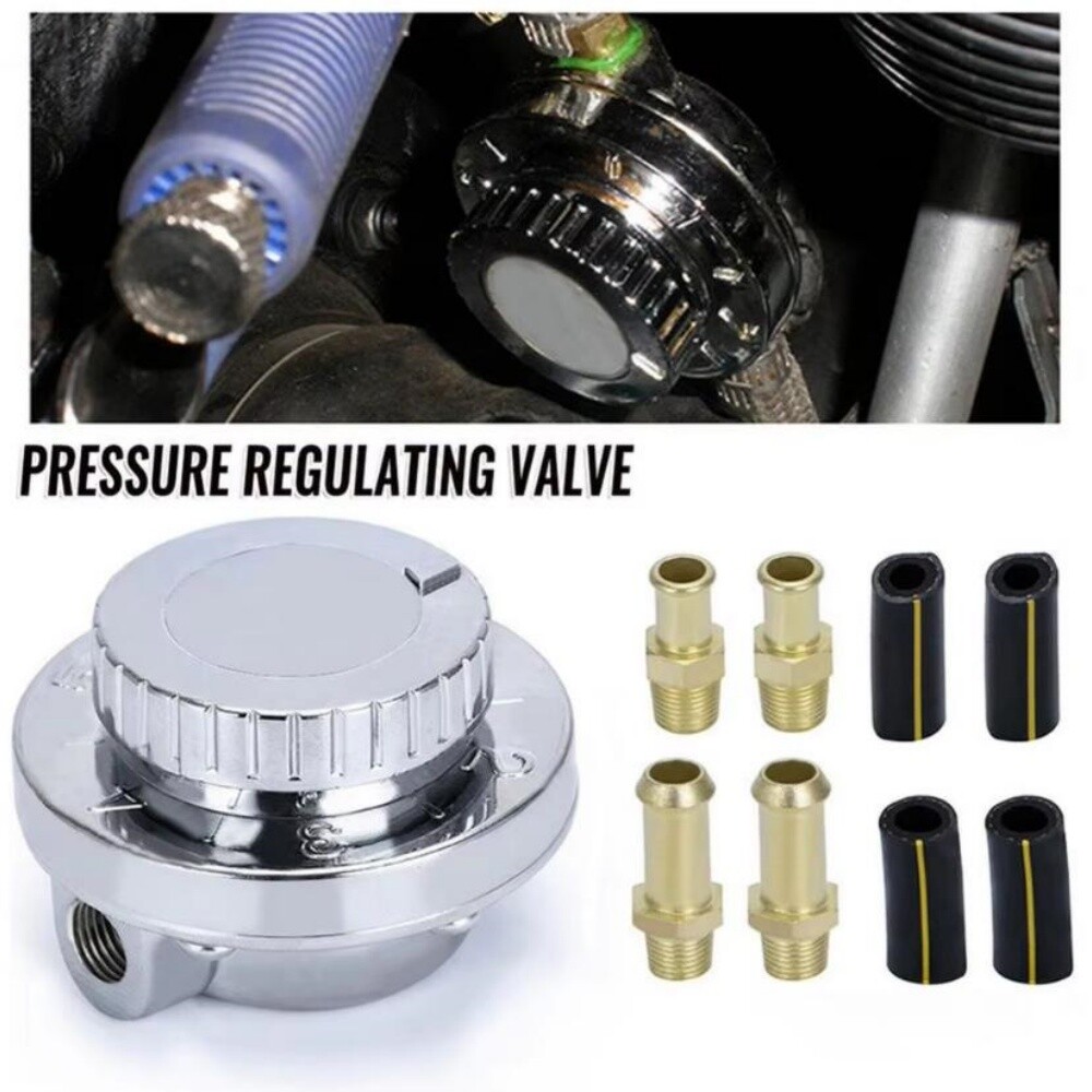 Universal 1-6 PSI Adjustable Fuel Pressure Regulator Kit For Carburetor Engine Universal 1-6 PSI Adjustable Fuel Pressure Regulator Kit For Carburetor Engine
