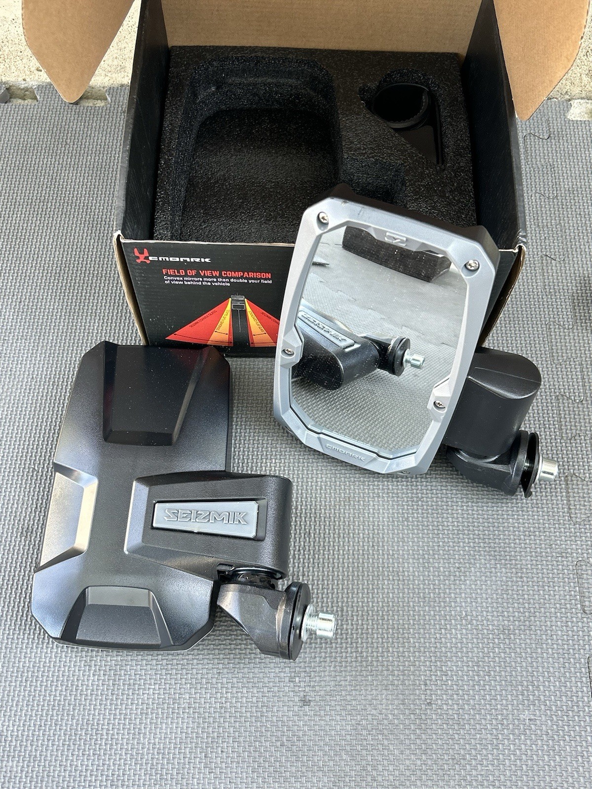 Seizmik Embark UTV SXS Side View Mirror Kit – 1.75” Round Tube Mount (18104)