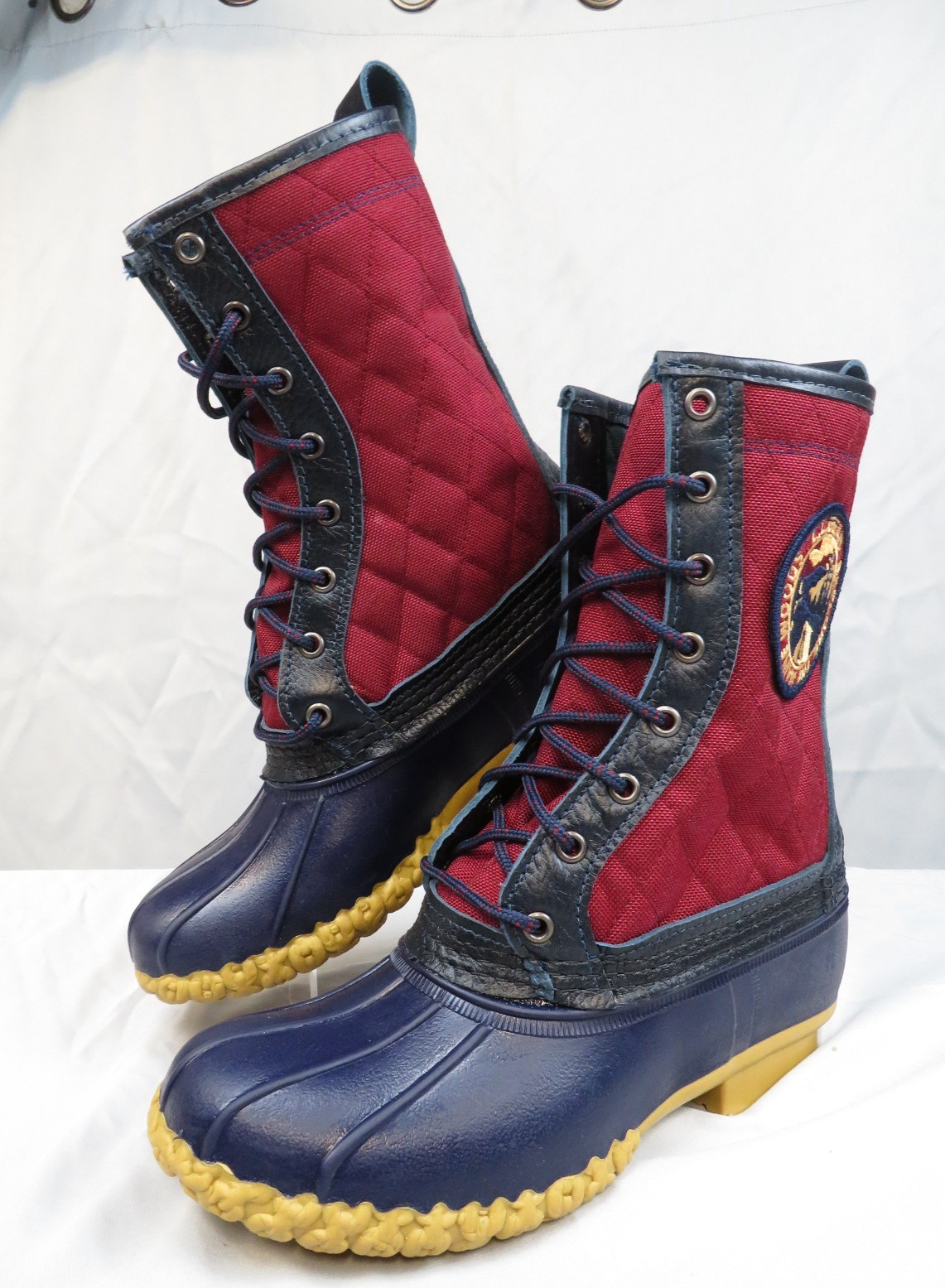 L.L. Bean Explore the Maine Woods Duck Boots Women\'s 7 M Red Quilted USA Special L.L. Bean Explore the Maine Woods Duck Boots Women\'s 7 M Red Quilted USA Special