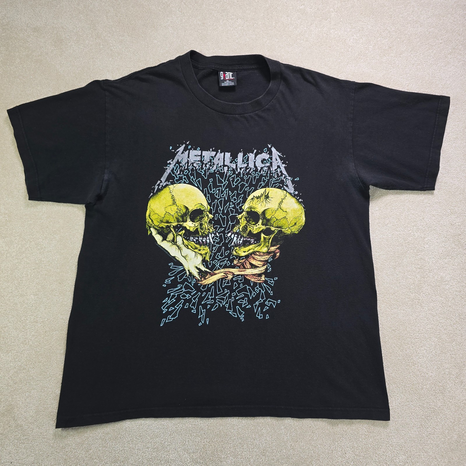 Vintage Metallica Pushead Sad But True T Shirt Mens XL Giant Skulls Late 90s Y2K
