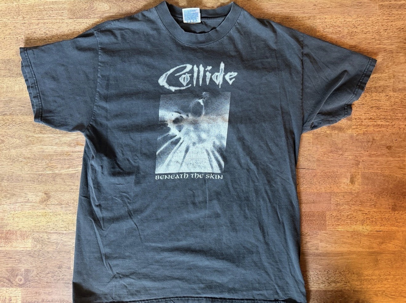 Vintage 1996 Collide Beneath The Skin T Shirt XL Industrial Goth Darkwave 90s