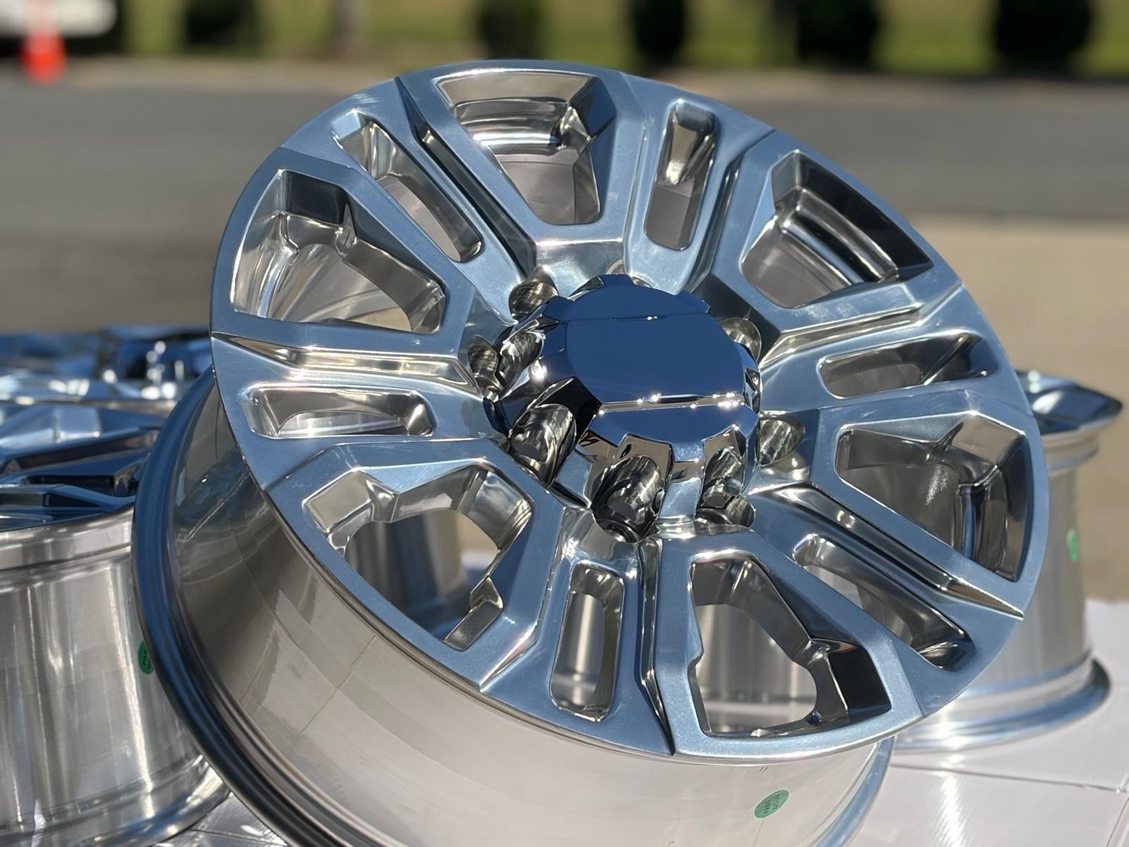 20” Polished Aluminum 8x180 GMC Sierra 2500 OE Wheels Set of 4 Denali Style Rims