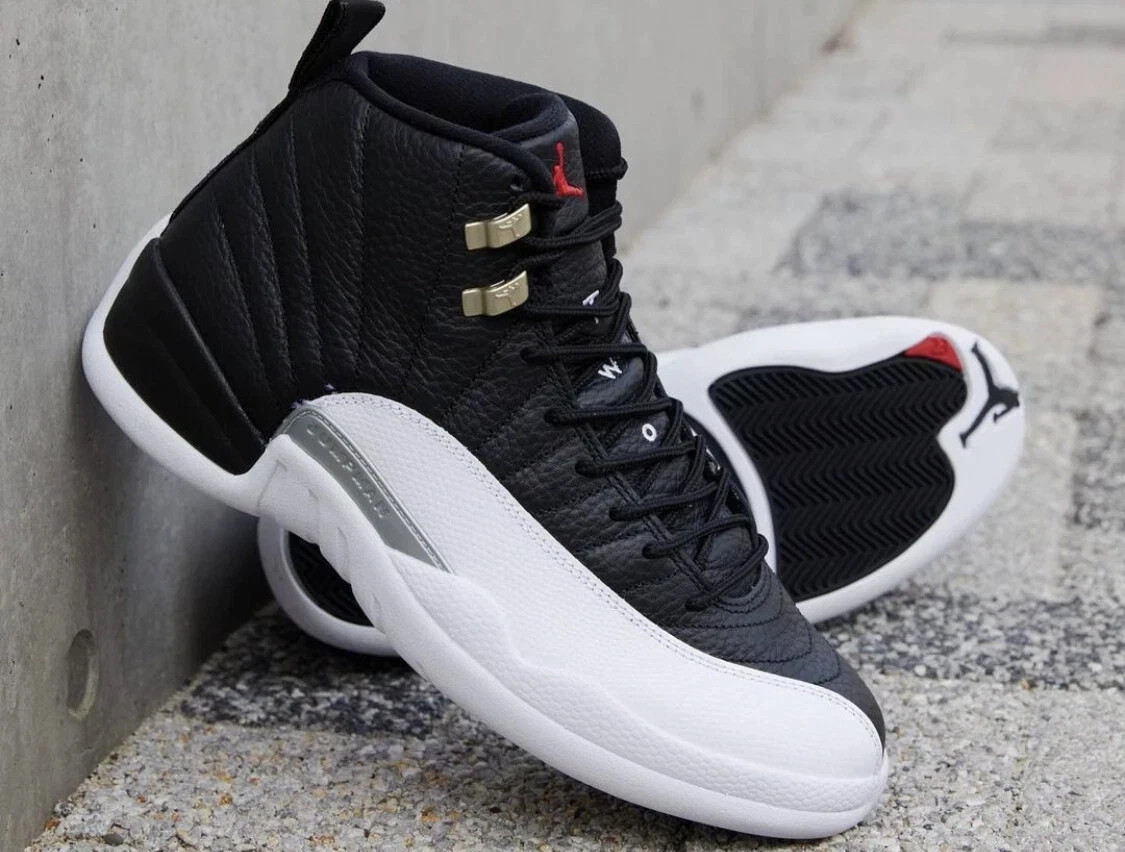 Men\'s Jordan 12 Retro Playoff Black White CT8013-006 Size US 7-12 Men\'s Jordan 12 Retro Playoff Black White CT8013-006 Size US 7-12