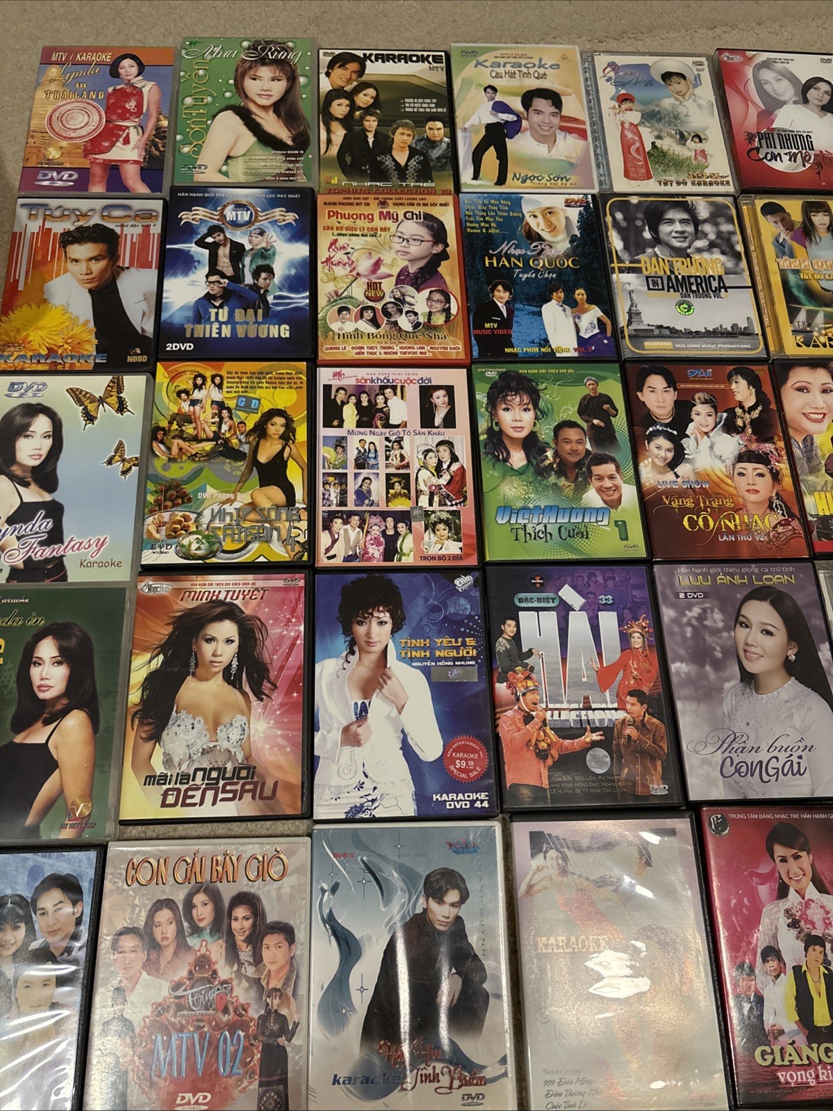 Lot Of 38 VIETNAMESE MUSIC  And Karaoke DVDs by Various Artist