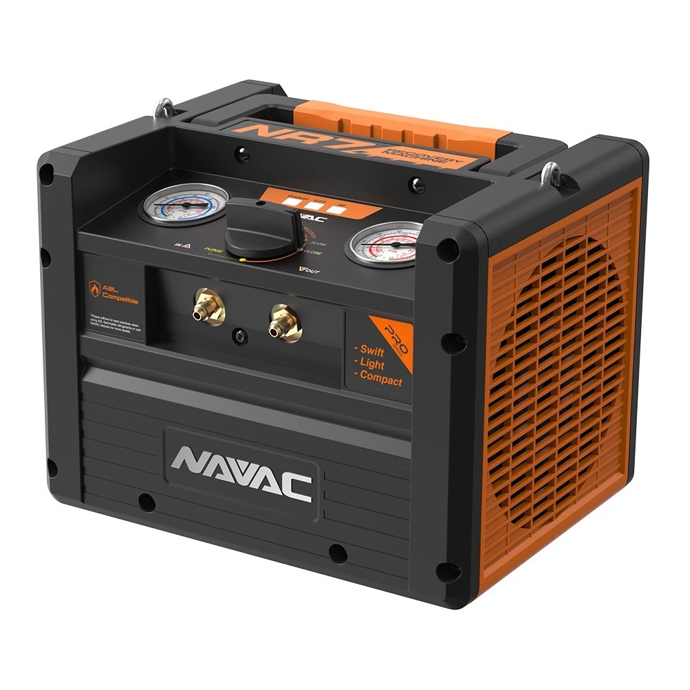 Navac NR7 Refrigerant Recovery Machine Twin Cylinder A2L HVAC Oil-Free NR-7