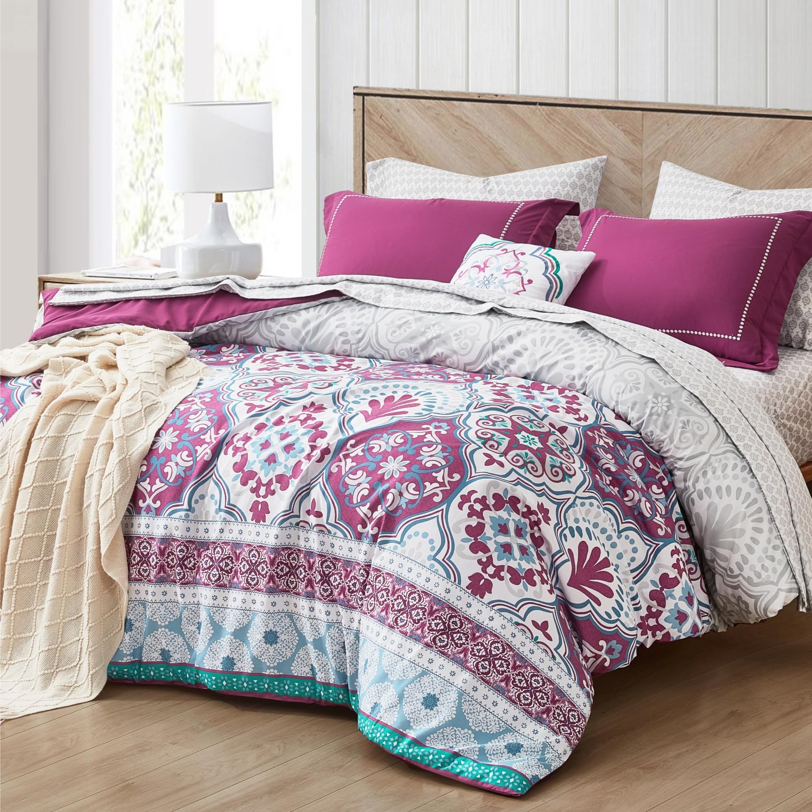 Degrees of Comfort Twin Complete Comforter Sets, Lattice Boho Bed in A Degrees of Comfort Twin Complete Comforter Sets, Lattice Boho Bed in A