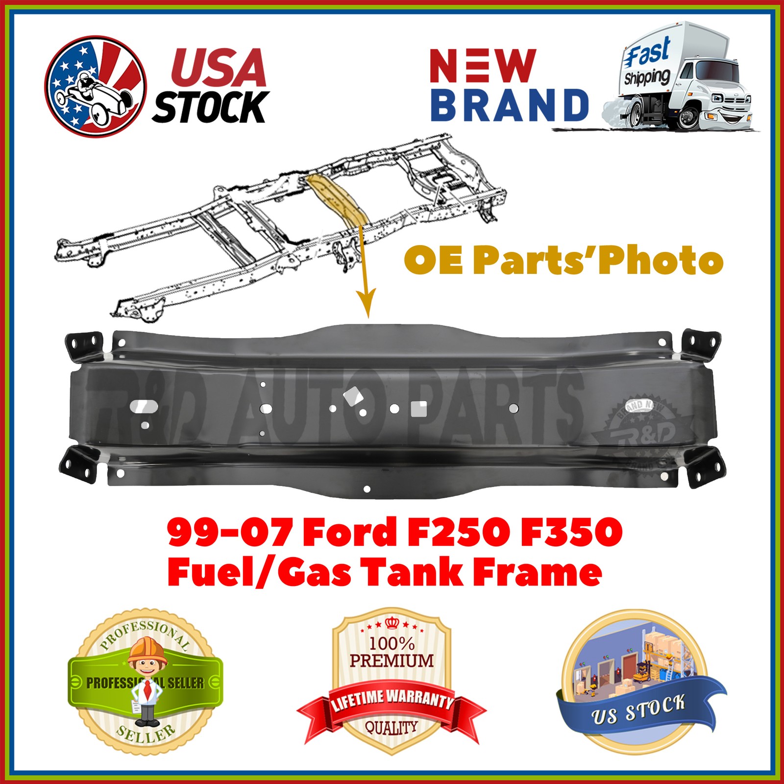 Rear Frame Crossmember Fuel Tank For 1999 - 2007 Ford F250 F350 New High Quality Rear Frame Crossmember Fuel Tank For 1999 - 2007 Ford F250 F350 New High Quality
